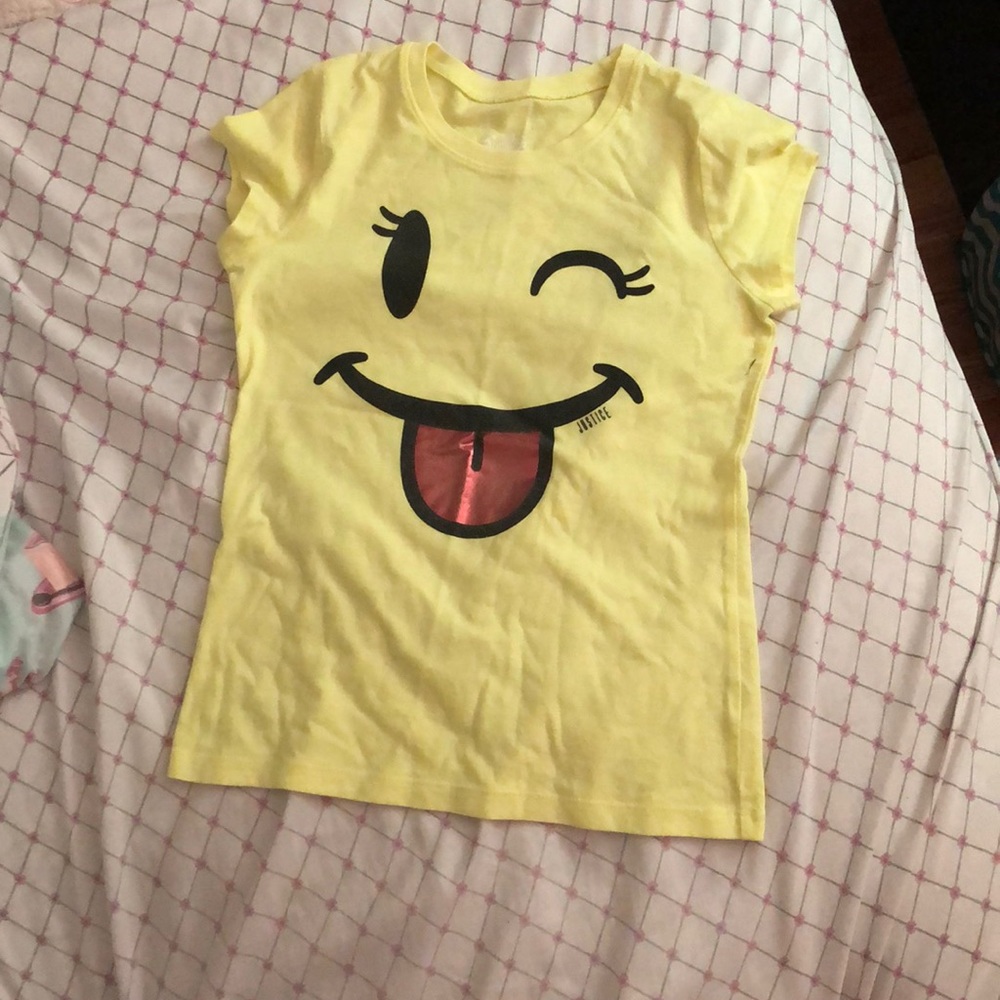 Justice smiley face tee shirt